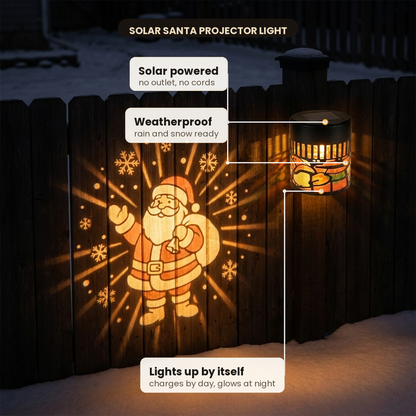 Solar Santa Wall Projector Light