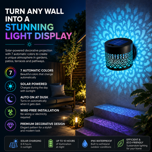 Premium Solar Projection Wall Light