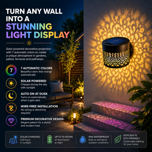 Premium Solar Projection Wall Light